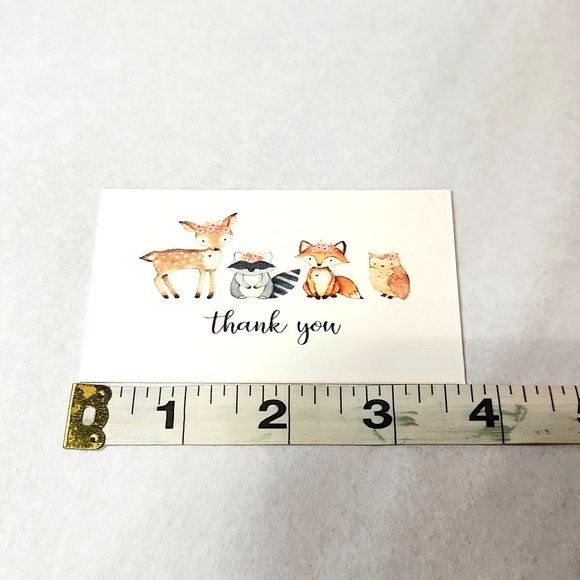 LAST 1❤️!Woodland Critters Business Thank You Cards 50 Count - Picture 4 of 5